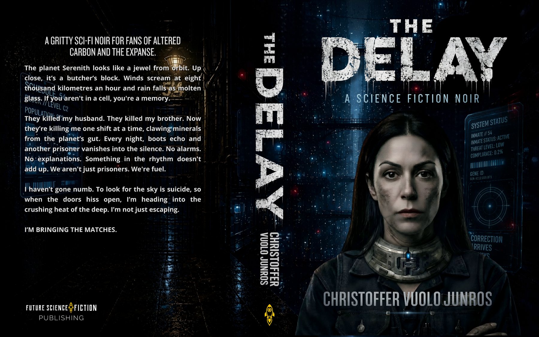 Full book wrap artwork for The Delay.